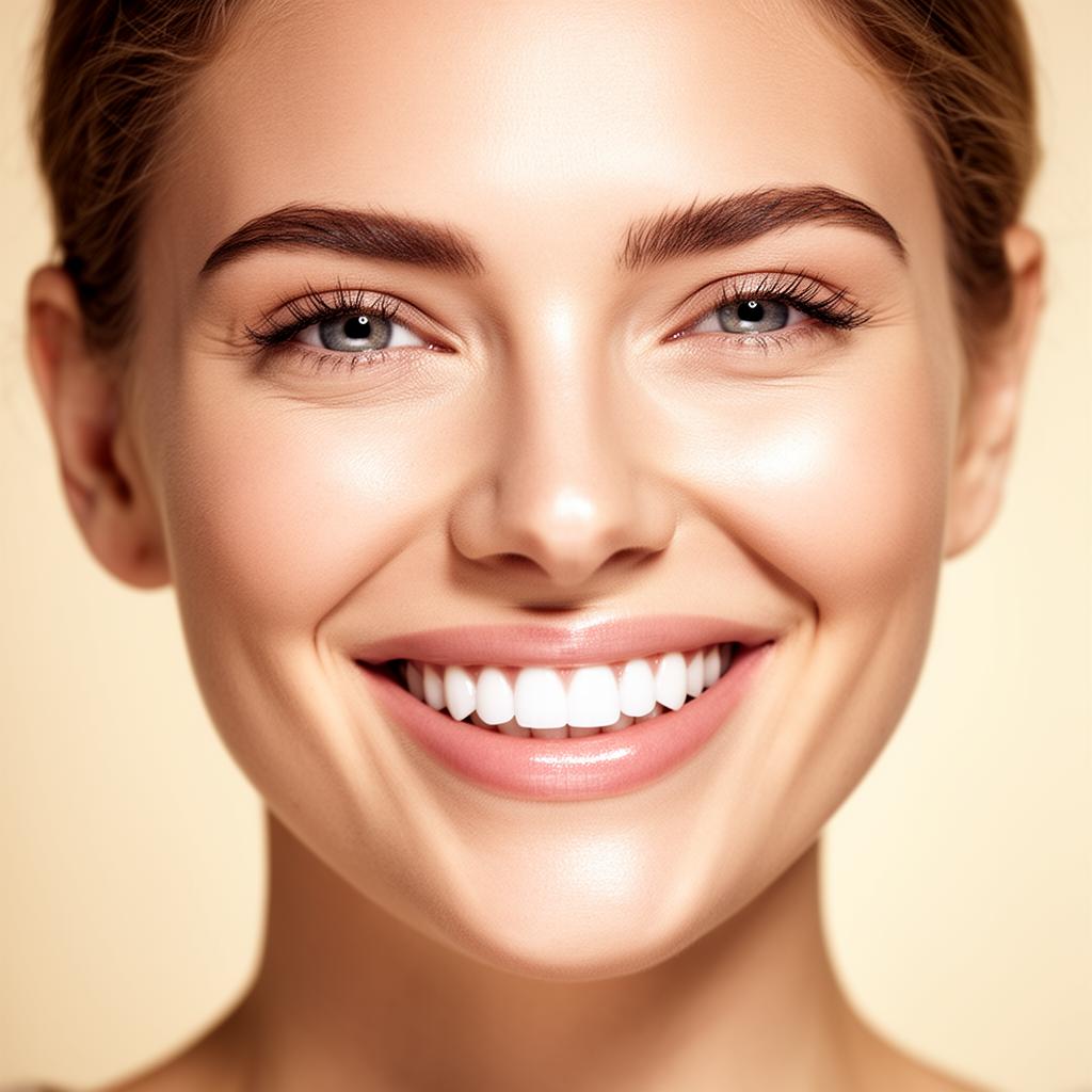 Completed smile makeover transformation